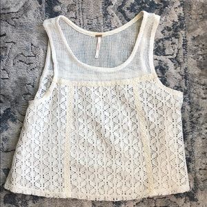 Free people lace pattern tank